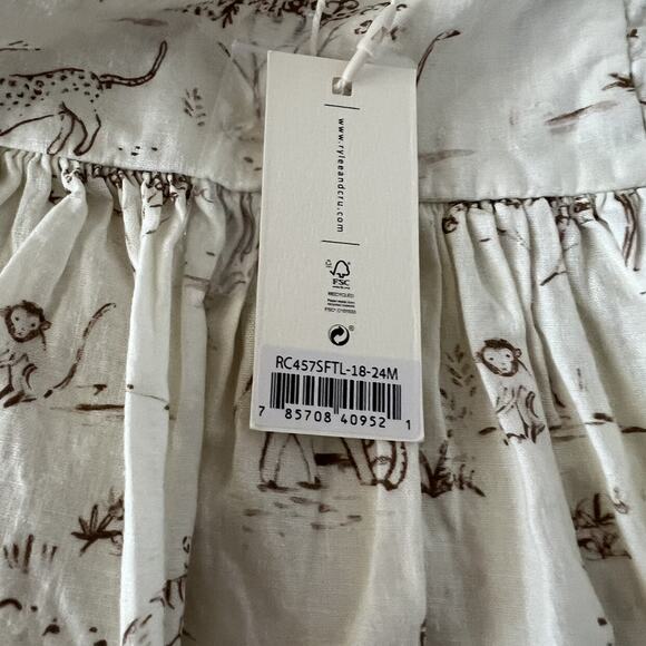 NEW Rylee + Cru Jolene Dress In Safari Toile - Picture 8 of 11